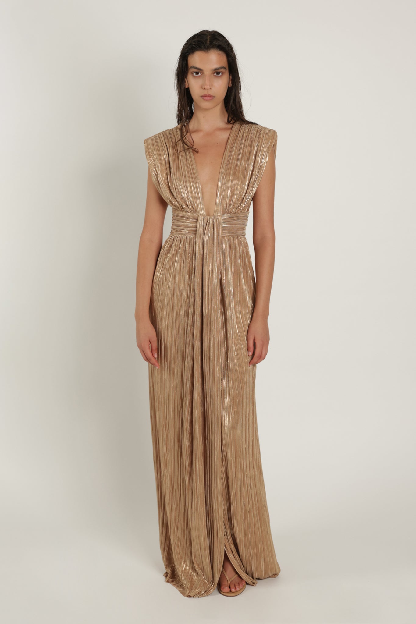 SABINA MUSAYEV - pleated_knit_w_foil_pecan_summer_24