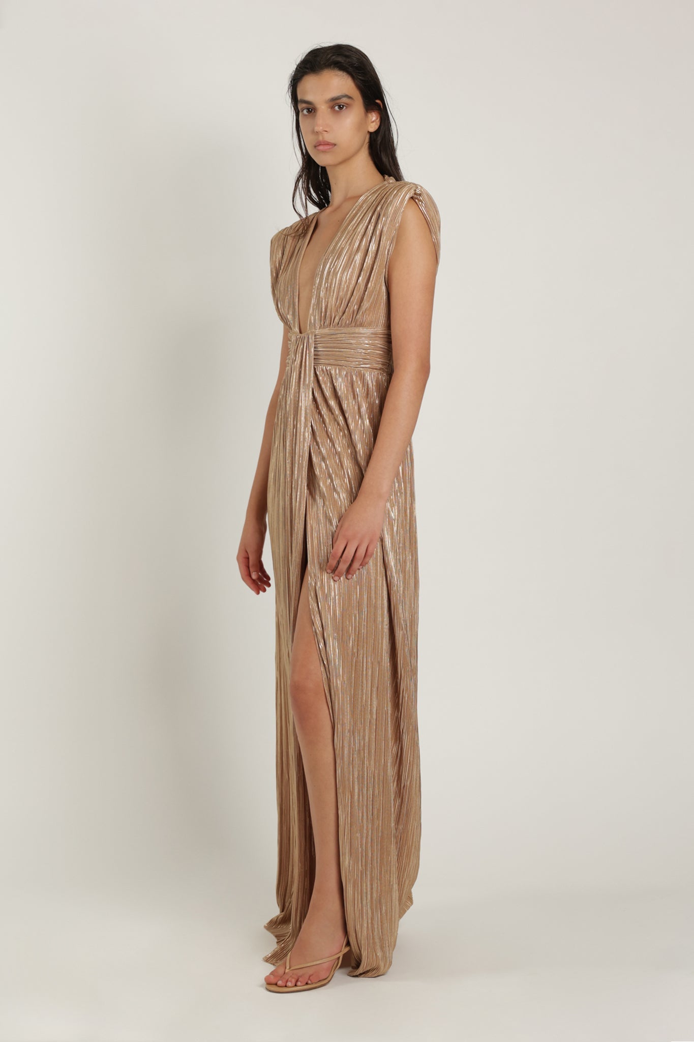 SABINA MUSAYEV - pleated_knit_w_foil_pecan_summer_24