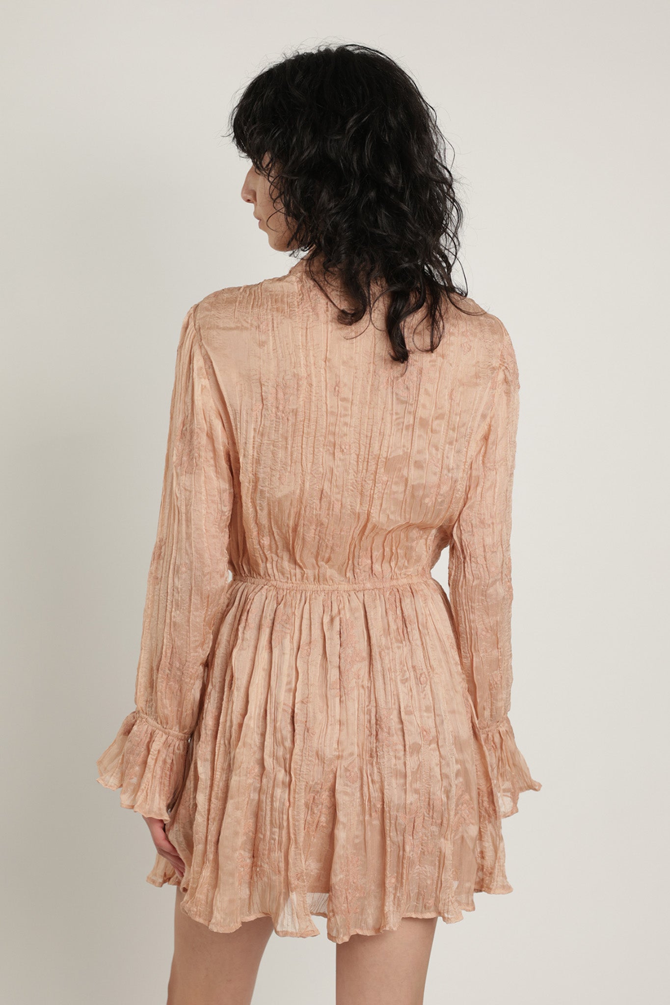 SABINA MUSAYEV - pleated_chiffon_w_emb_cream_latte_summer_24