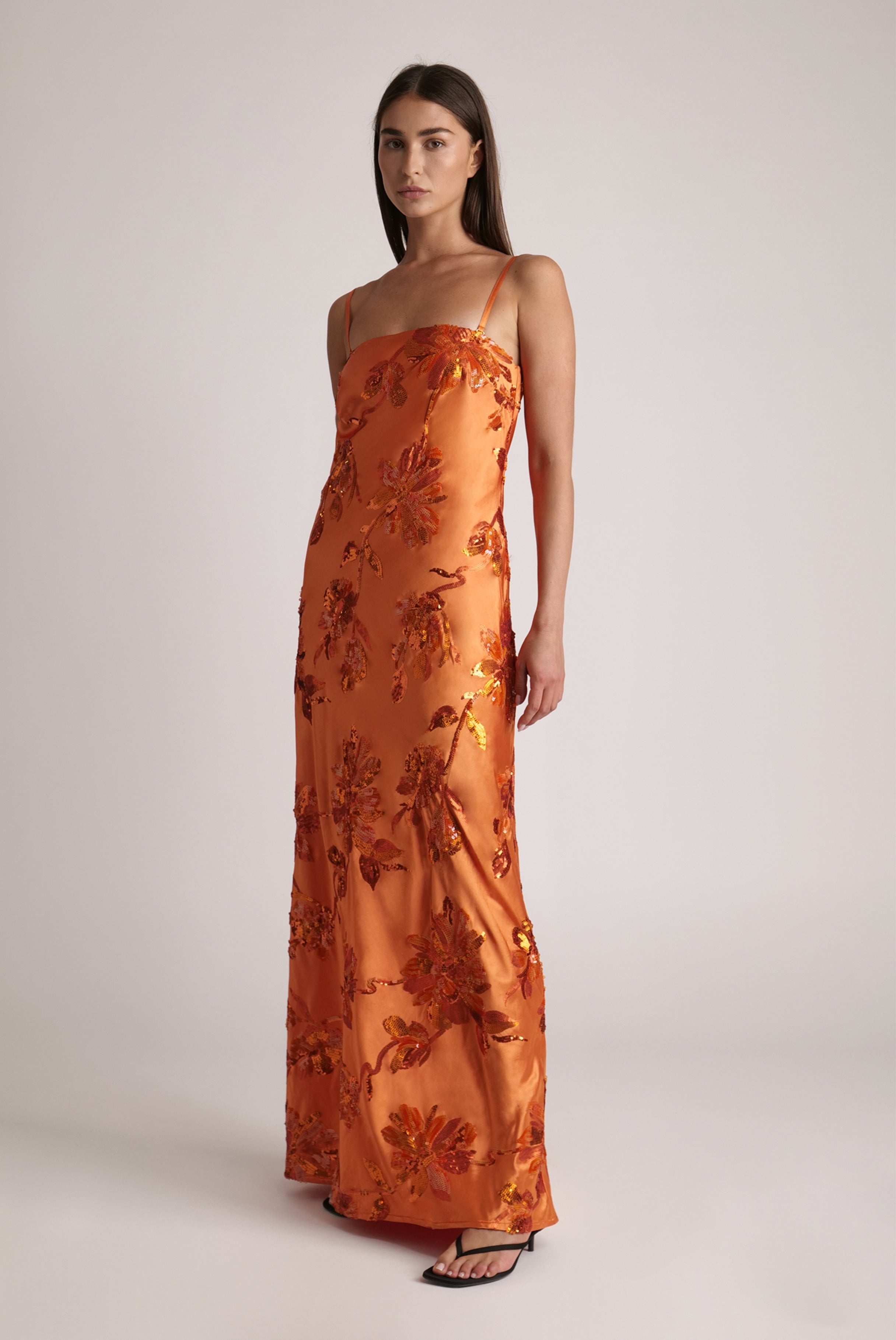 SABINA MUSAYEV - blossom_sequins_on_satin_orange_spring_24