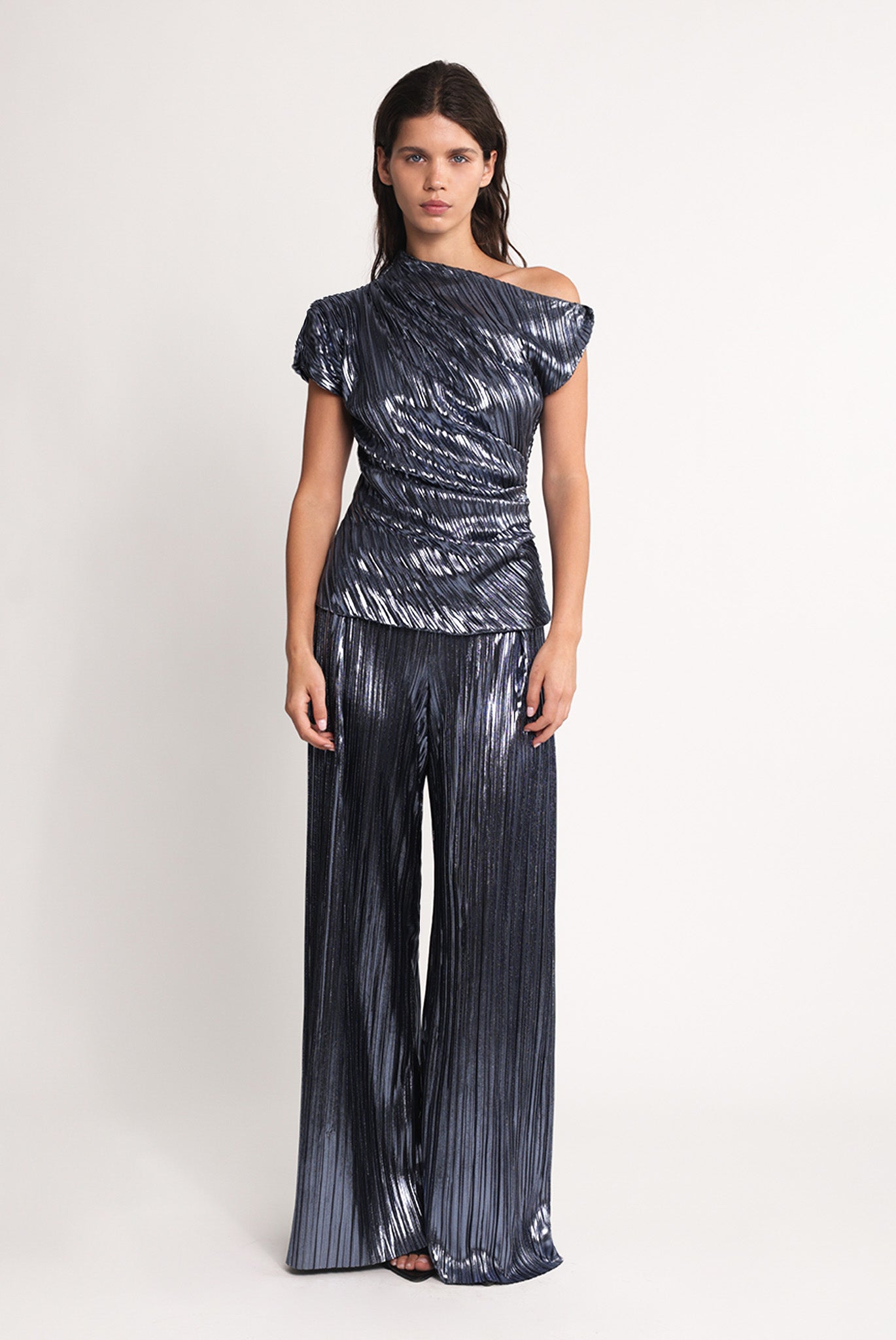 SABINA MUSAYEV - foil_pleated_knit_steel_blue_spring_25