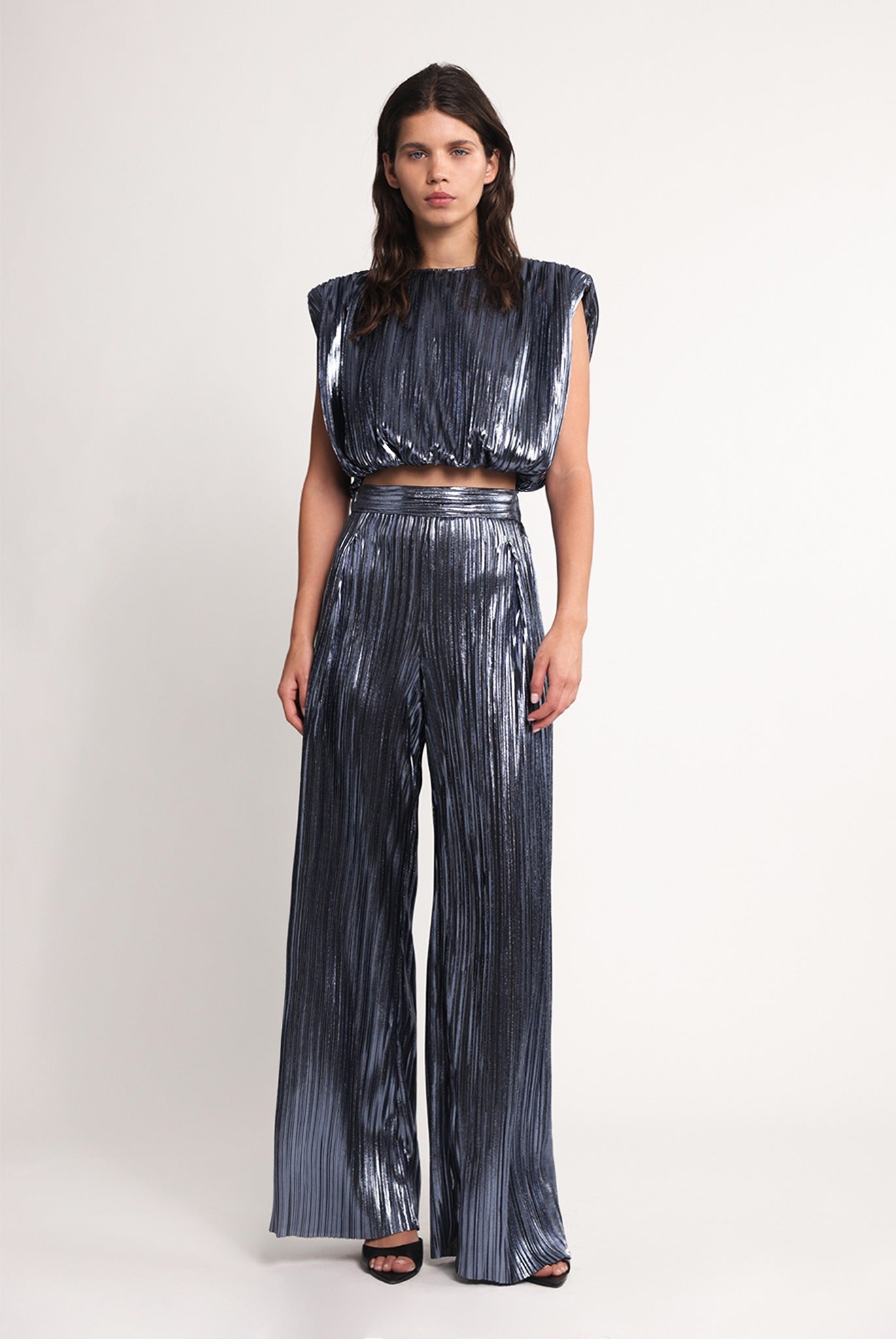 SABINA MUSAYEV - foil_pleated_knit_steel_blue_spring_25