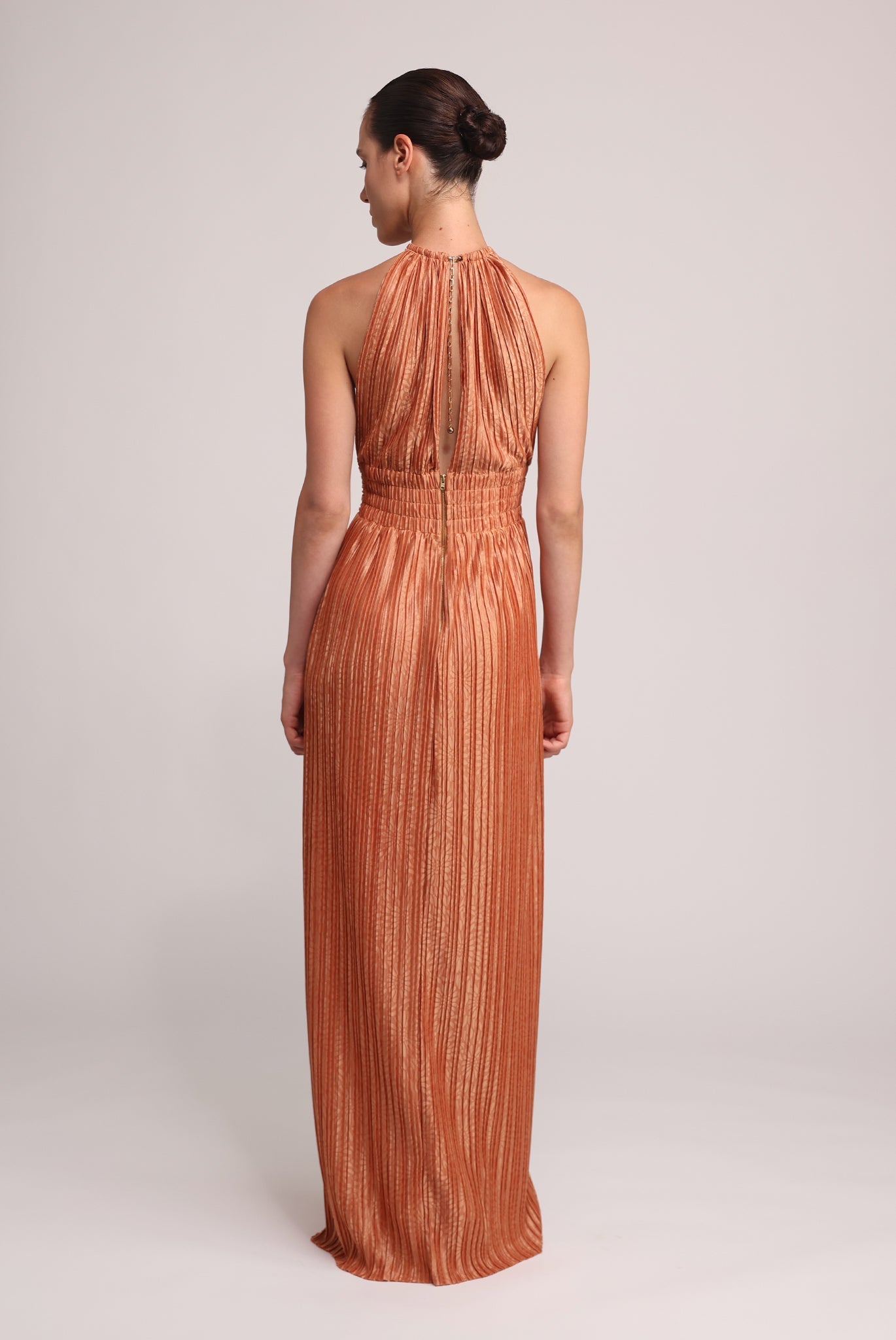 SABINA MUSAYEV - floral_embossed_pleated_knit_caramel_summer_25