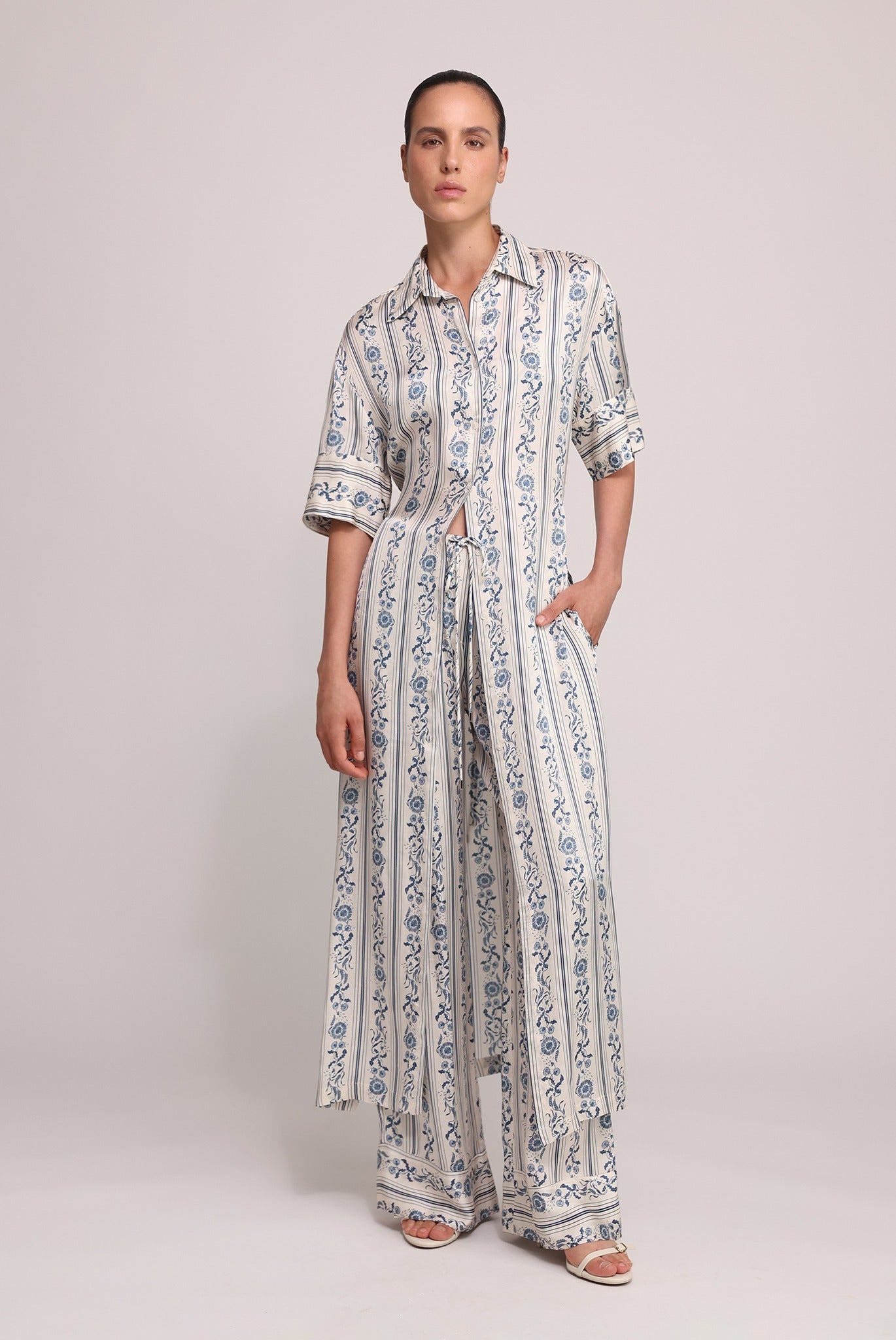 SABINA MUSAYEV - stripe_print_on_satin_ivory_print_summer_25