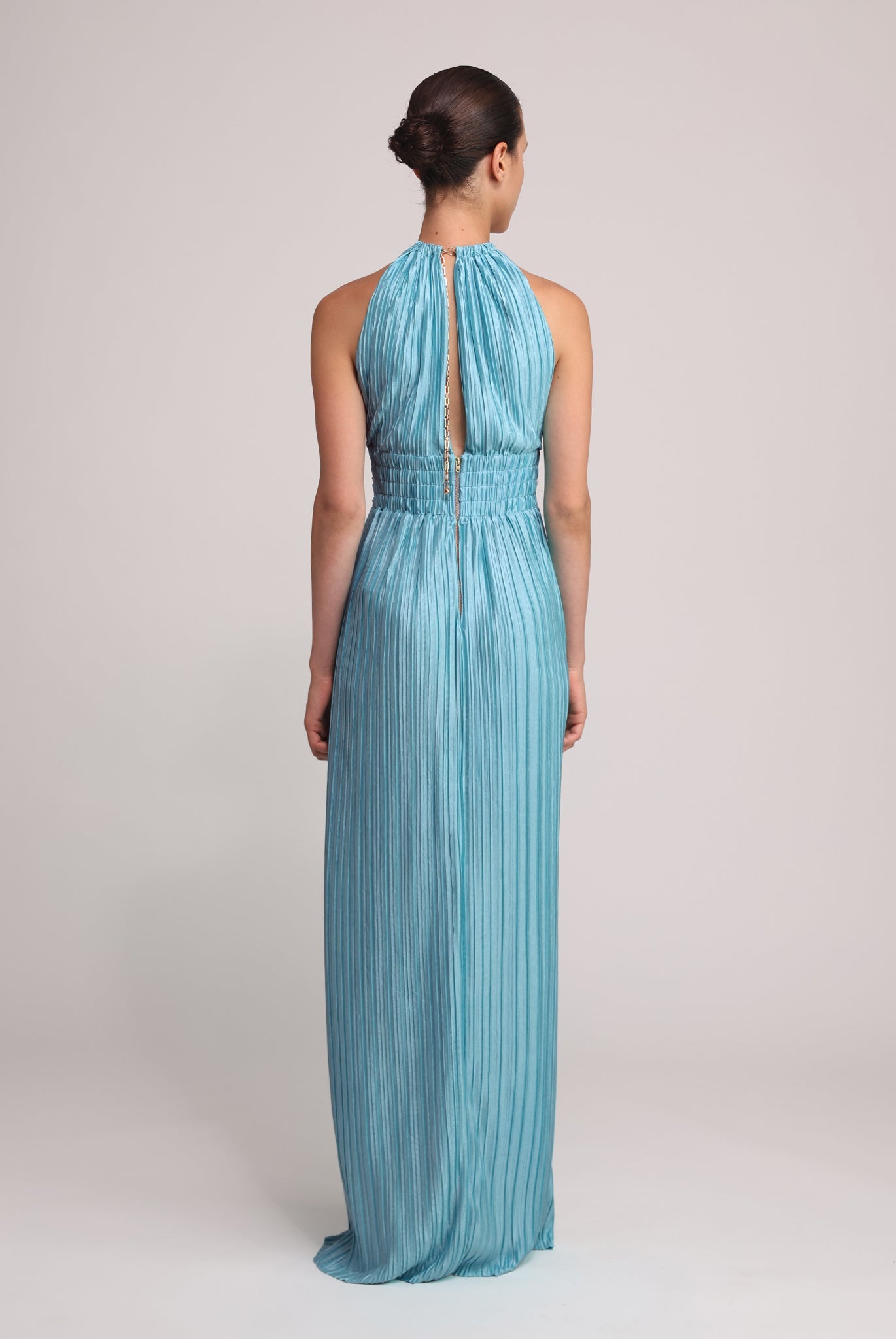 SABINA MUSAYEV - floral_embossed_pleated_knit_aquamarine_summer_25