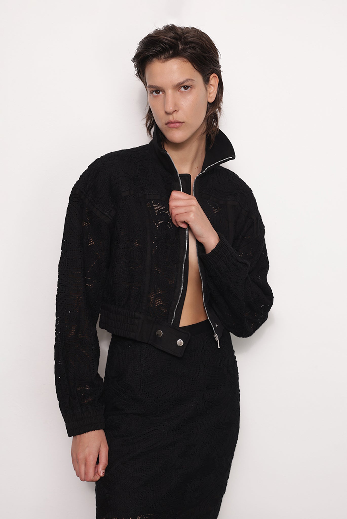 SABINA MUSAYEV - brushed_denim_w._ribbon_mesh_black_fw_25_26