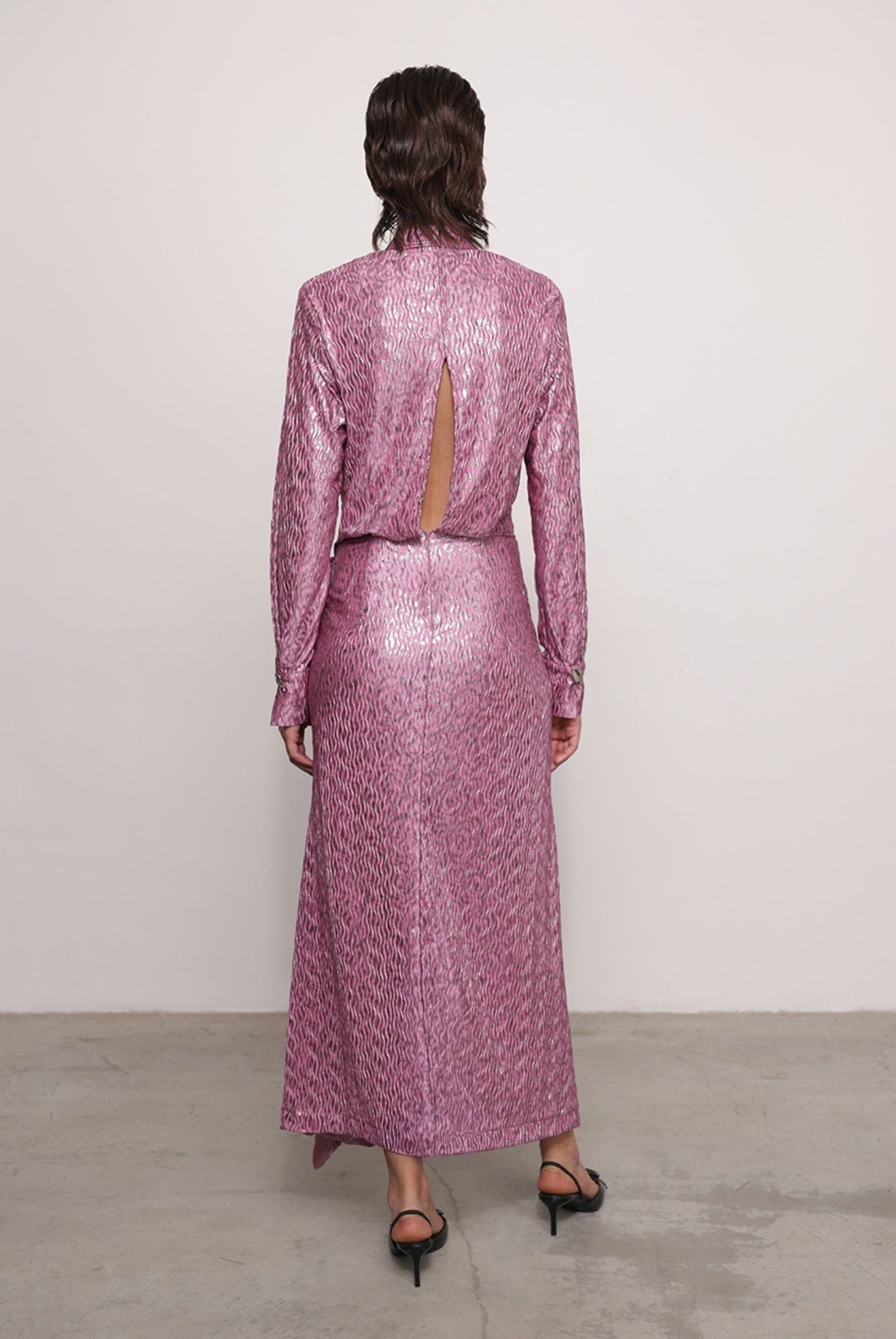 SABINA MUSAYEV - pleated_knit_w._foil_mauve_fw_25_26
