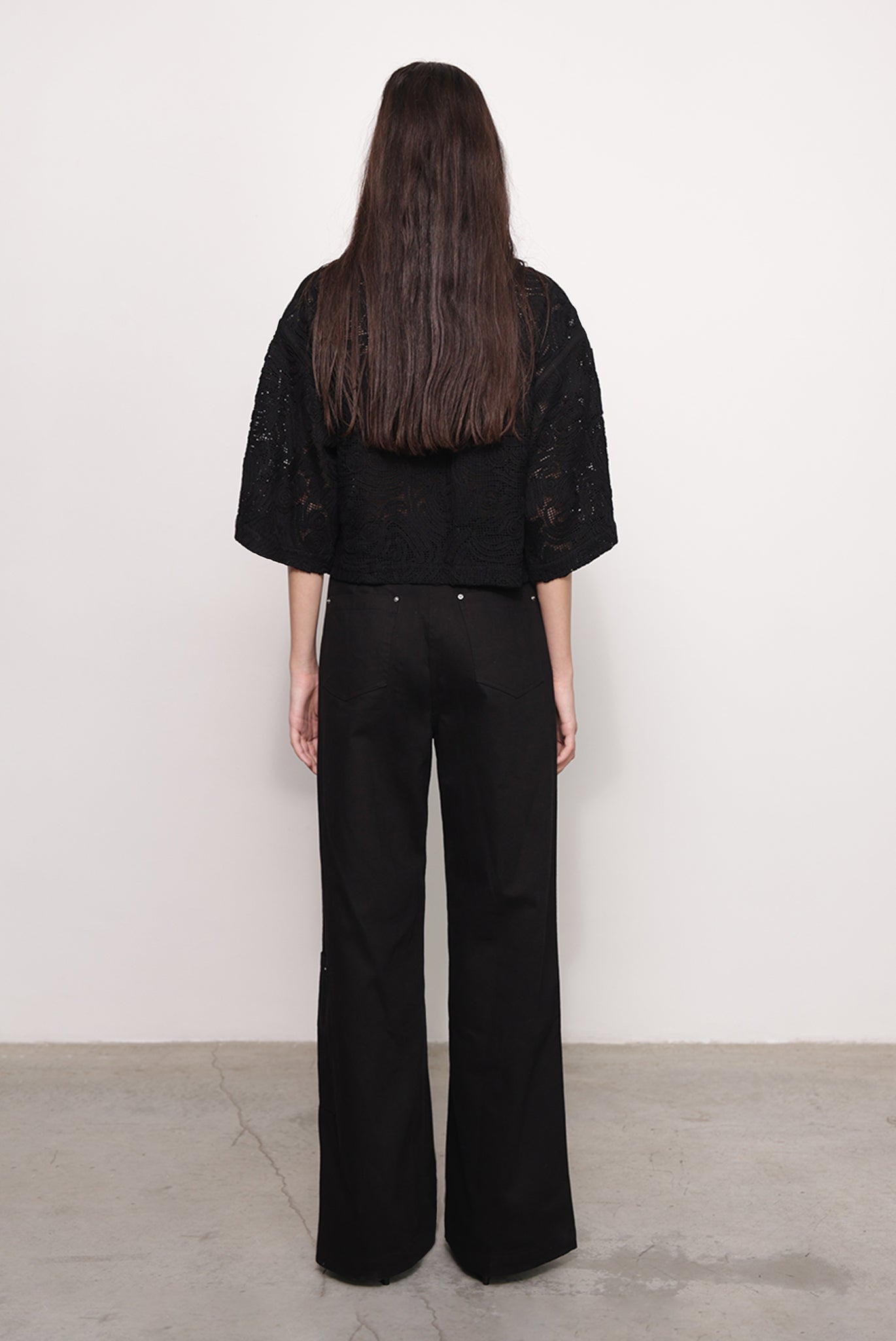 SABINA MUSAYEV - brushed_denim_w._ribbon_mesh_black_fw_25_26