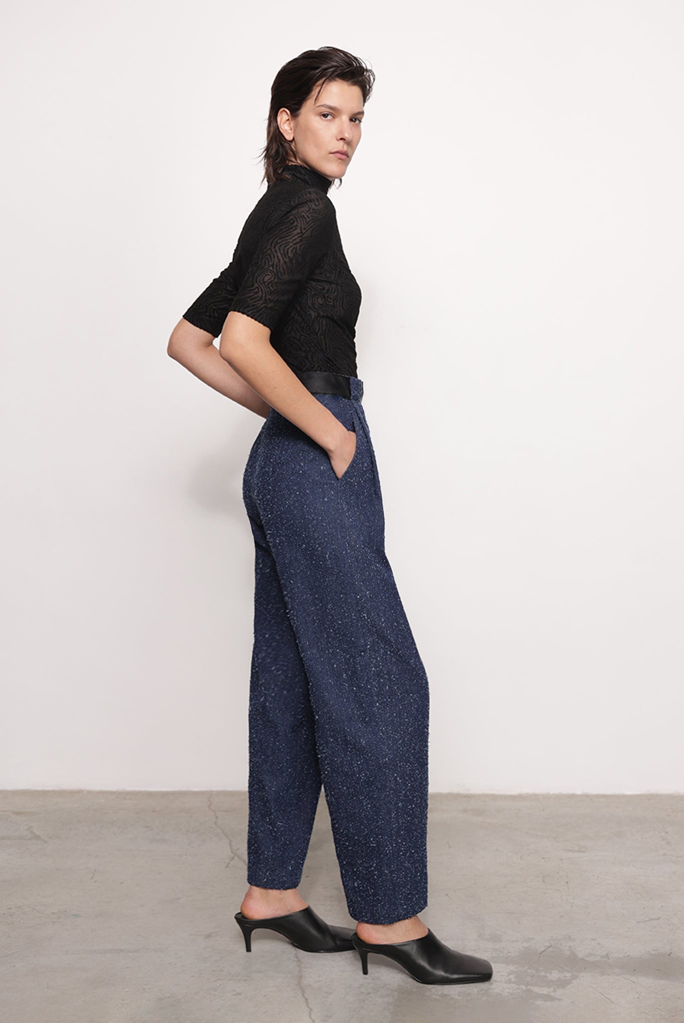 SABINA MUSAYEV - boucle_denim_dark_blue_fw_25_26