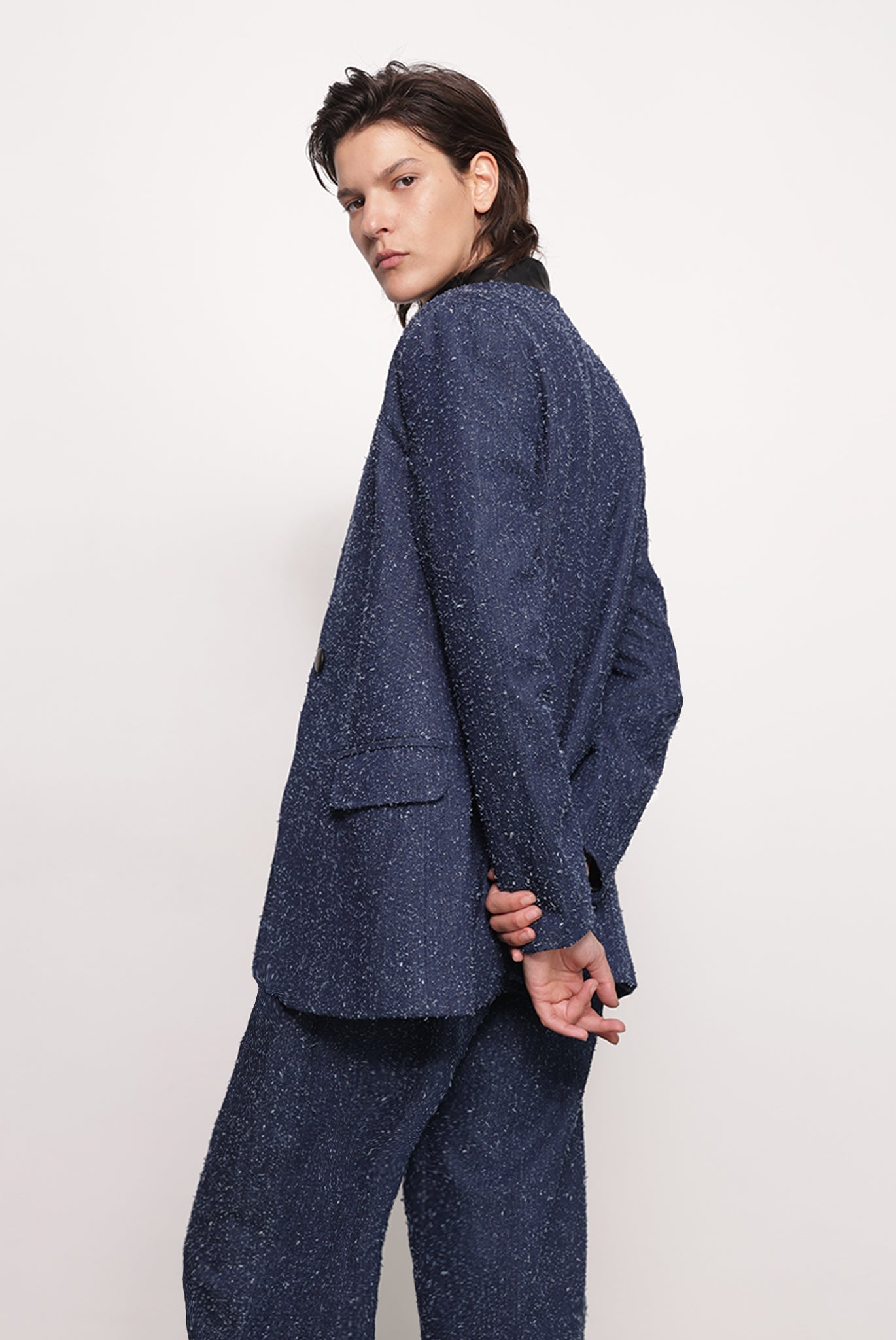 SABINA MUSAYEV - boucle_denim_dark_blue_fw_25_26