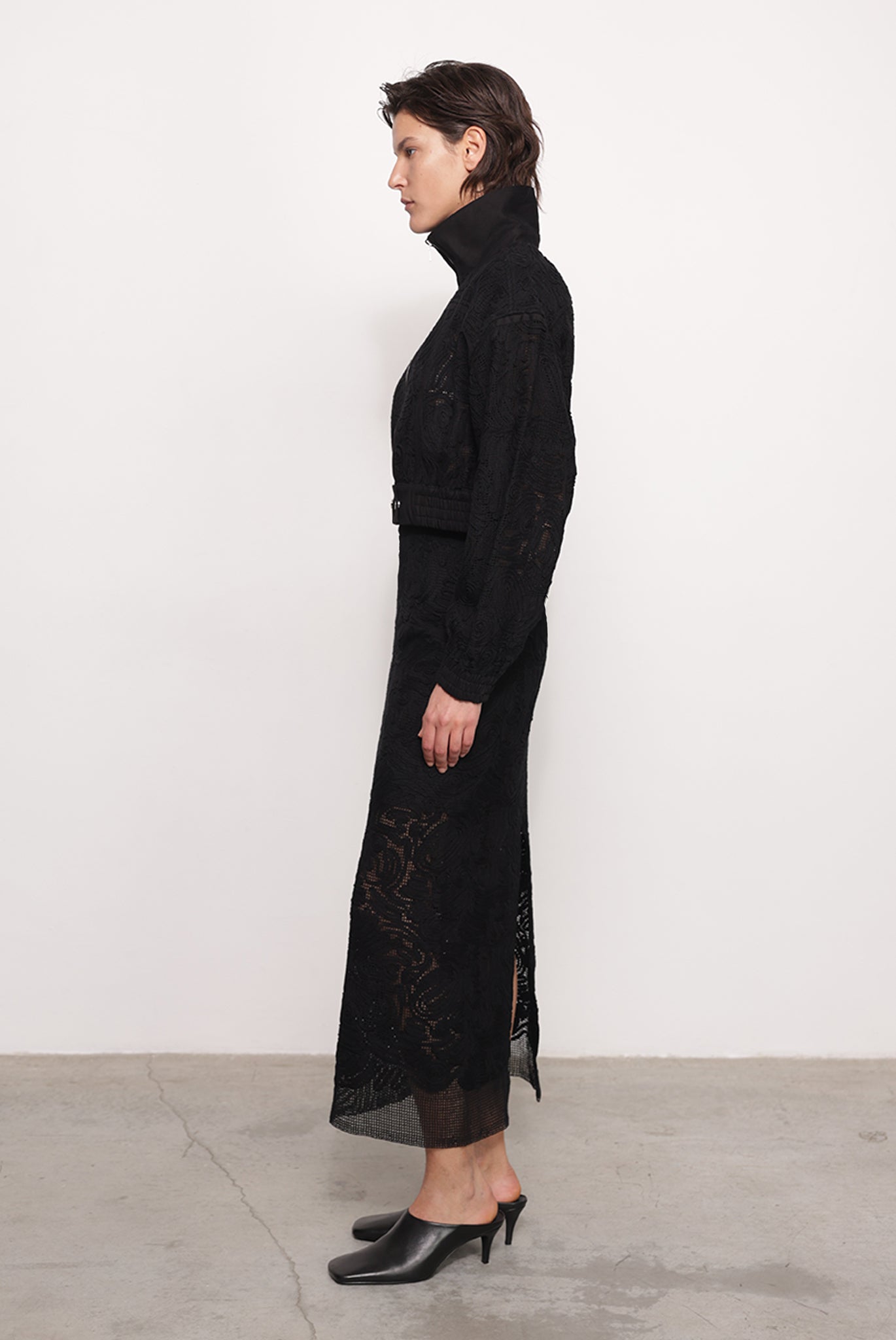 SABINA MUSAYEV - brushed_denim_w._ribbon_mesh_black_fw_25_26