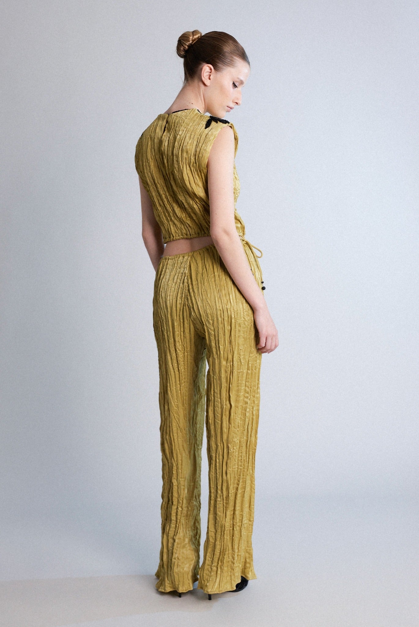 SABINA MUSAYEV - crinkled_satin_antique_gold_pre_spring_26