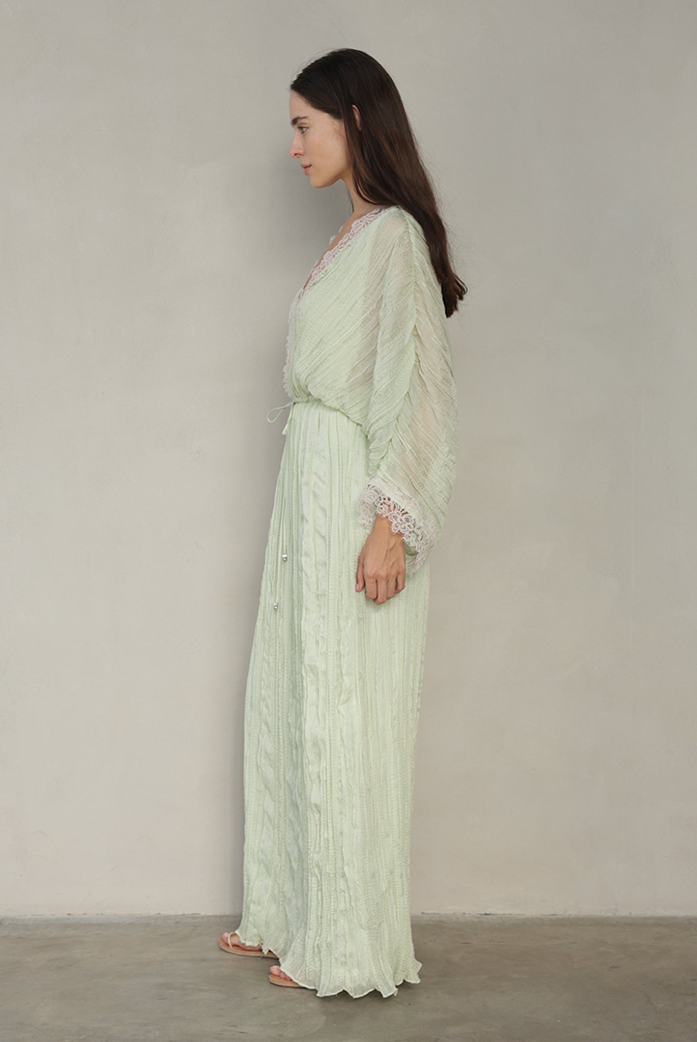 SABINA MUSAYEV - pleated_chiffon_aloe_vera_summer_26