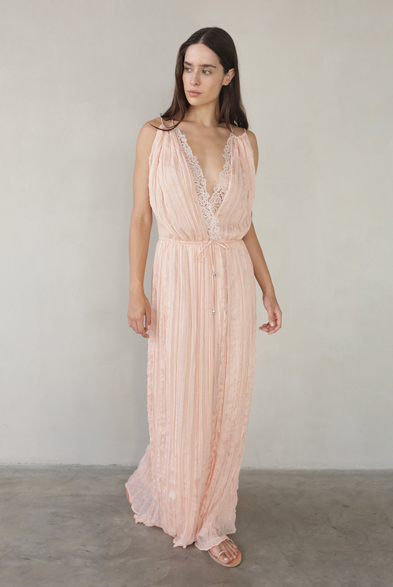 SABINA MUSAYEV - pleated_chiffon_peach_summer_26