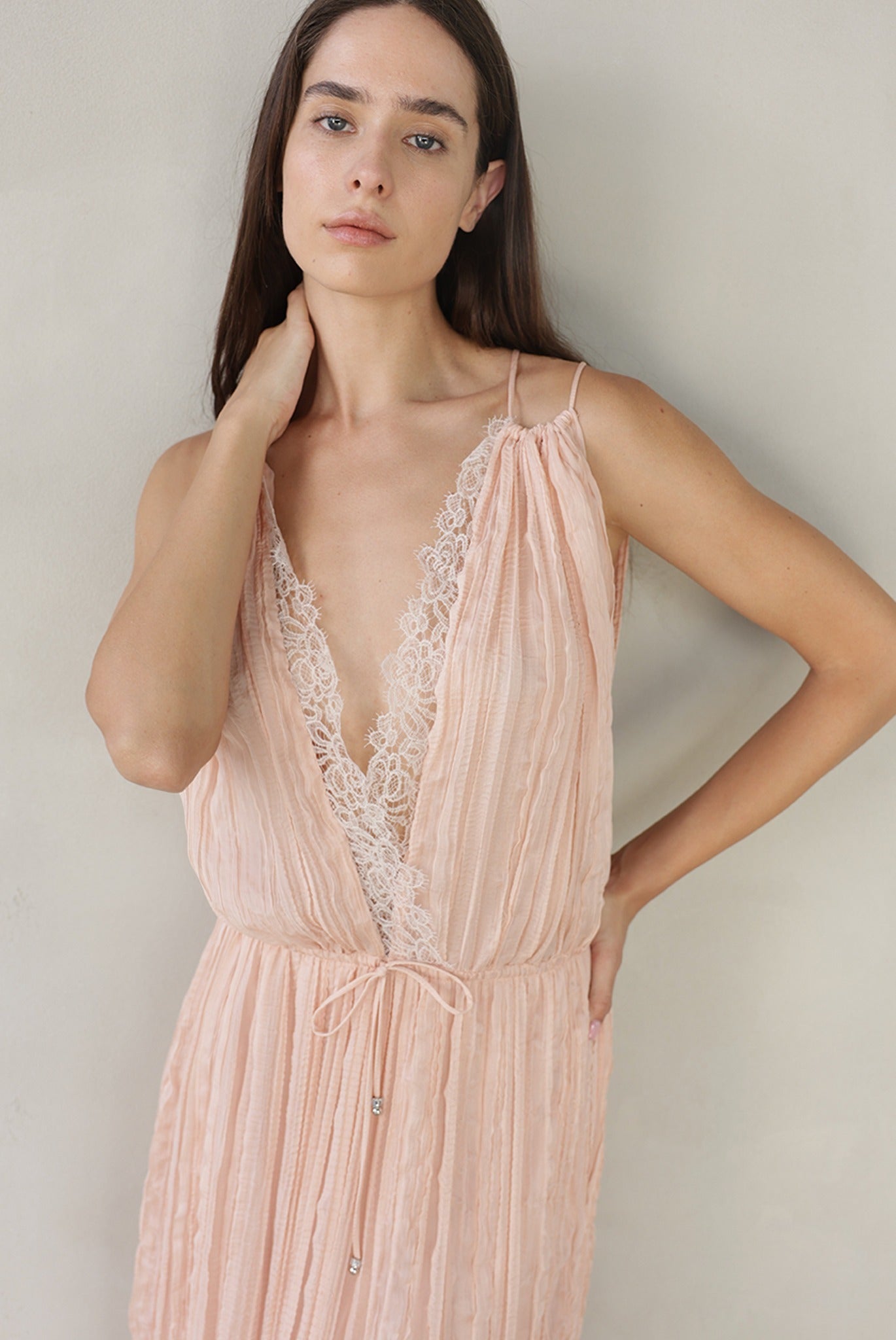 SABINA MUSAYEV - pleated_chiffon_peach_summer_26