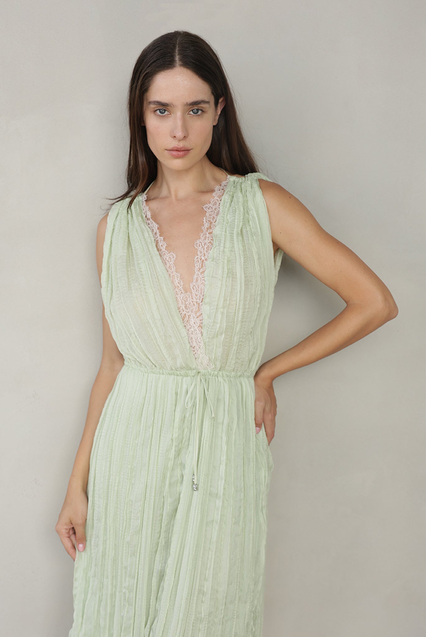 SABINA MUSAYEV - pleated_chiffon_aloe_vera_summer_26