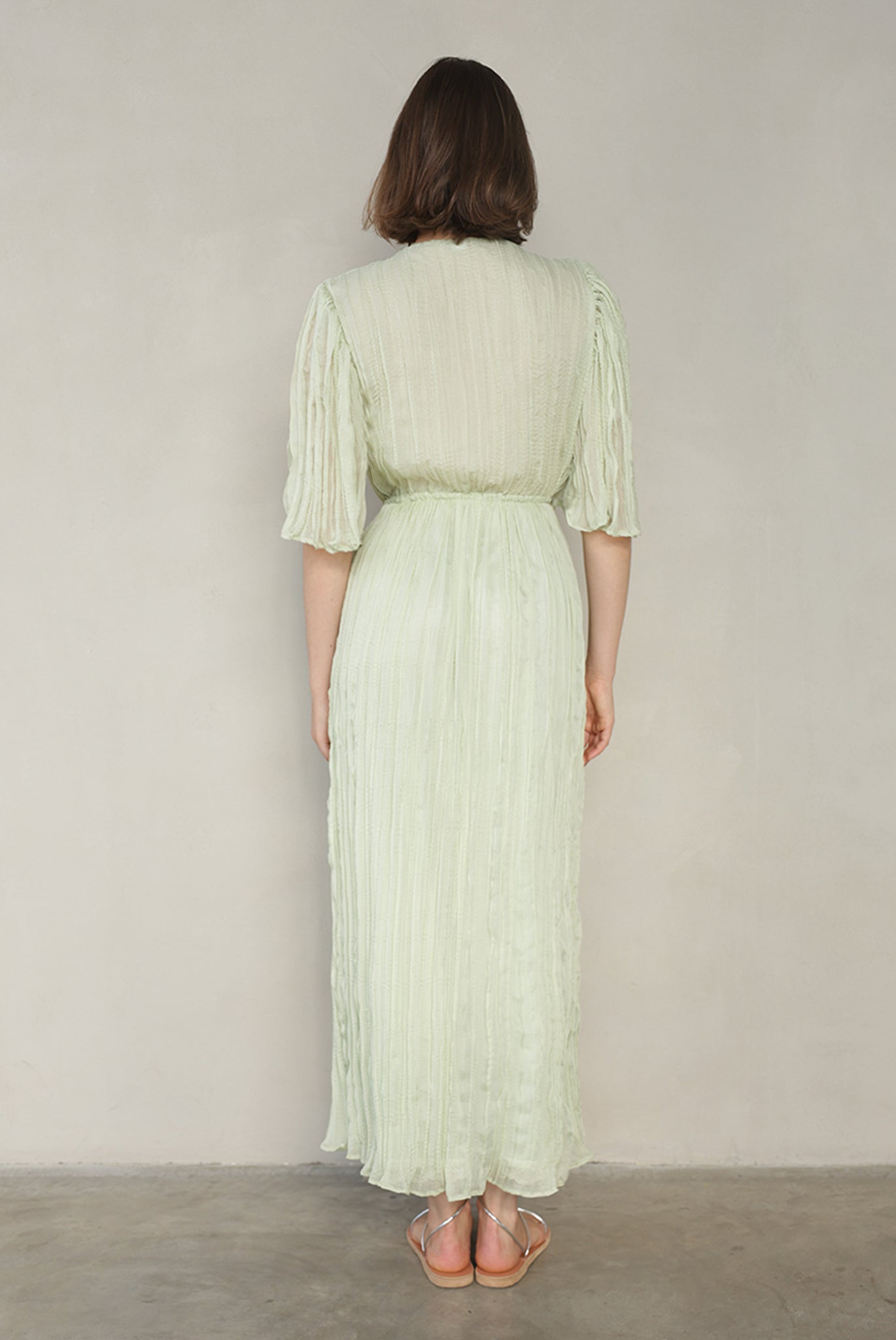 SABINA MUSAYEV - pleated_chiffon_aloe_vera_summer_26