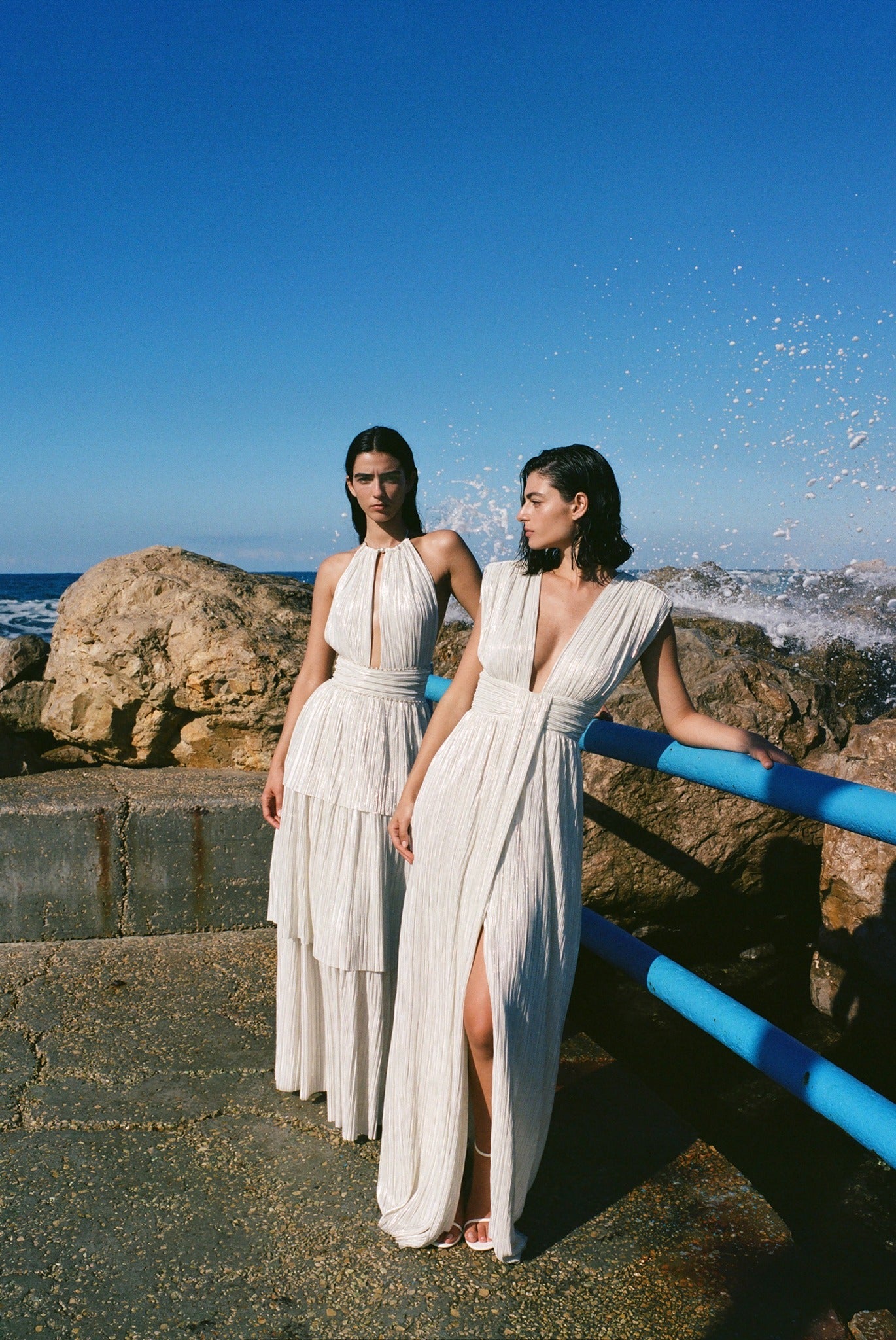 SABINA MUSAYEV - pleated_knit_w_gold_foil_off_white_bridal_26