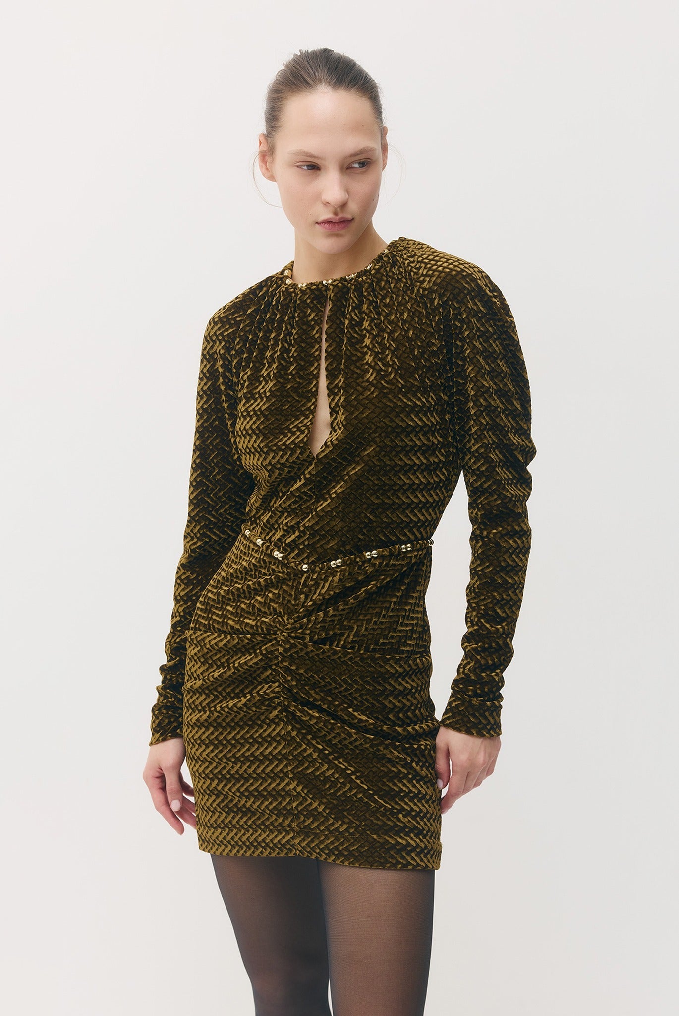 SABINA MUSAYEV - embossed_velvet_olive_fw_26_27