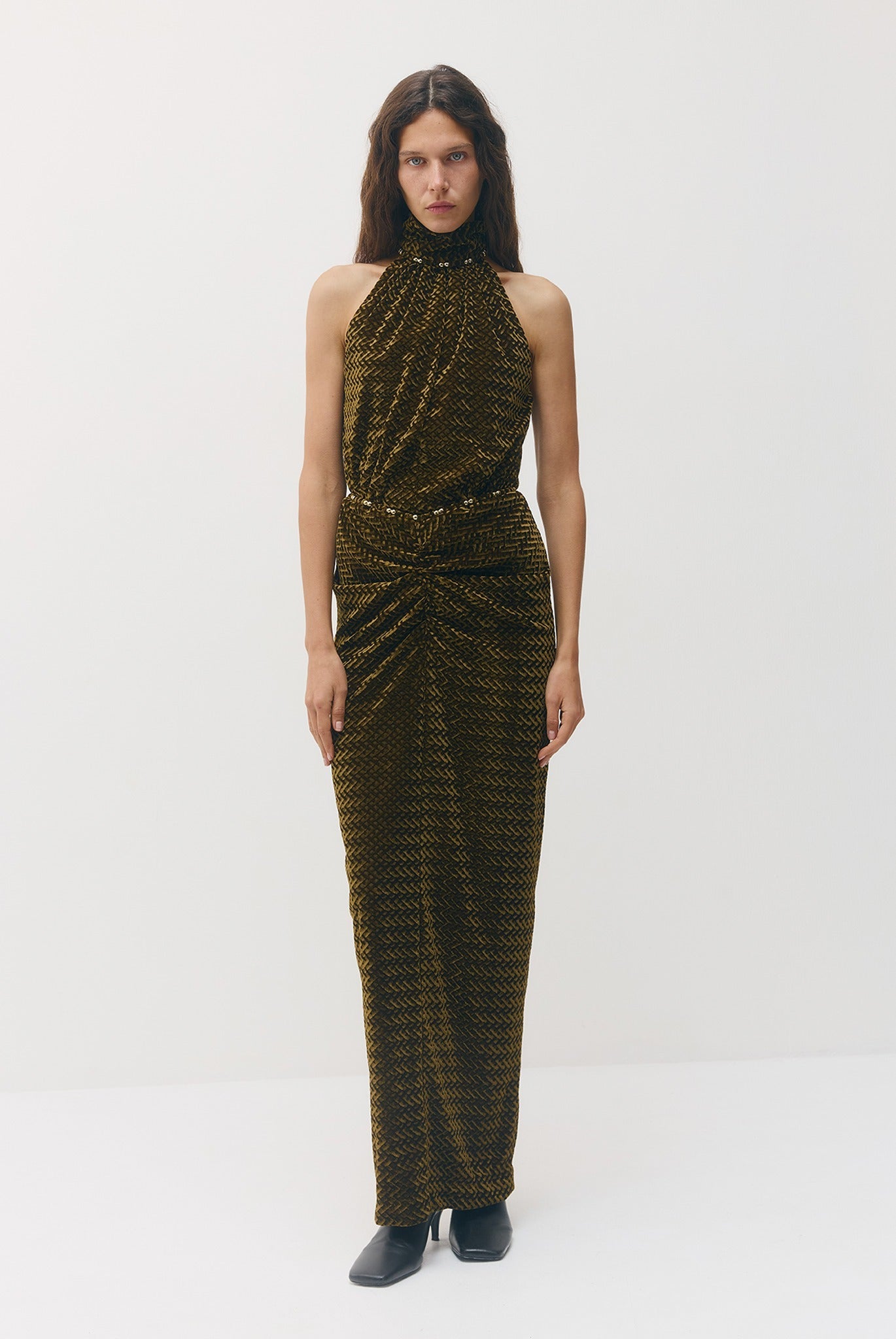 SABINA MUSAYEV - embossed_velvet_olive_fw_26_27
