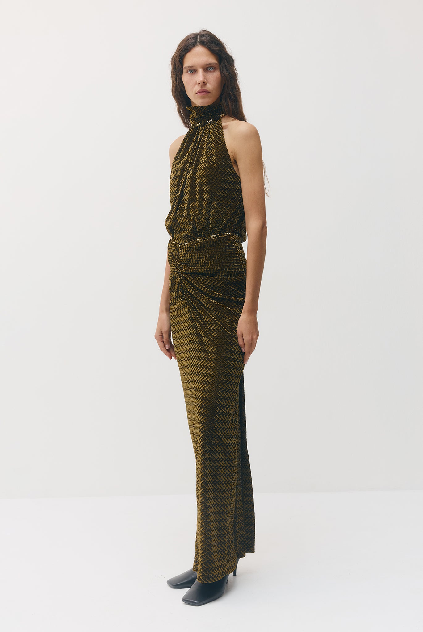 SABINA MUSAYEV - embossed_velvet_olive_fw_26_27