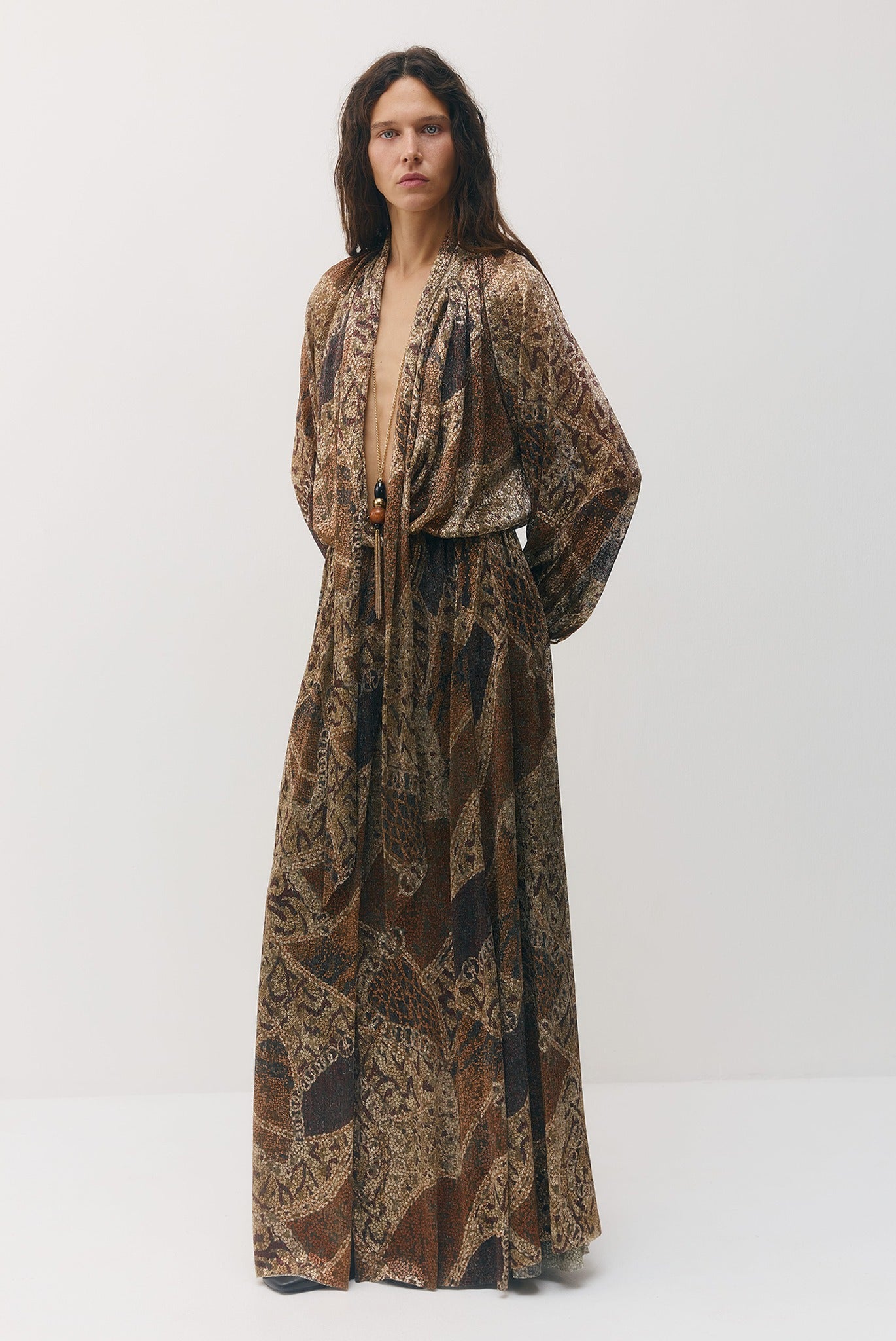 SABINA MUSAYEV - printed_ray_lurex_bronze_gold_print_fw_26_27