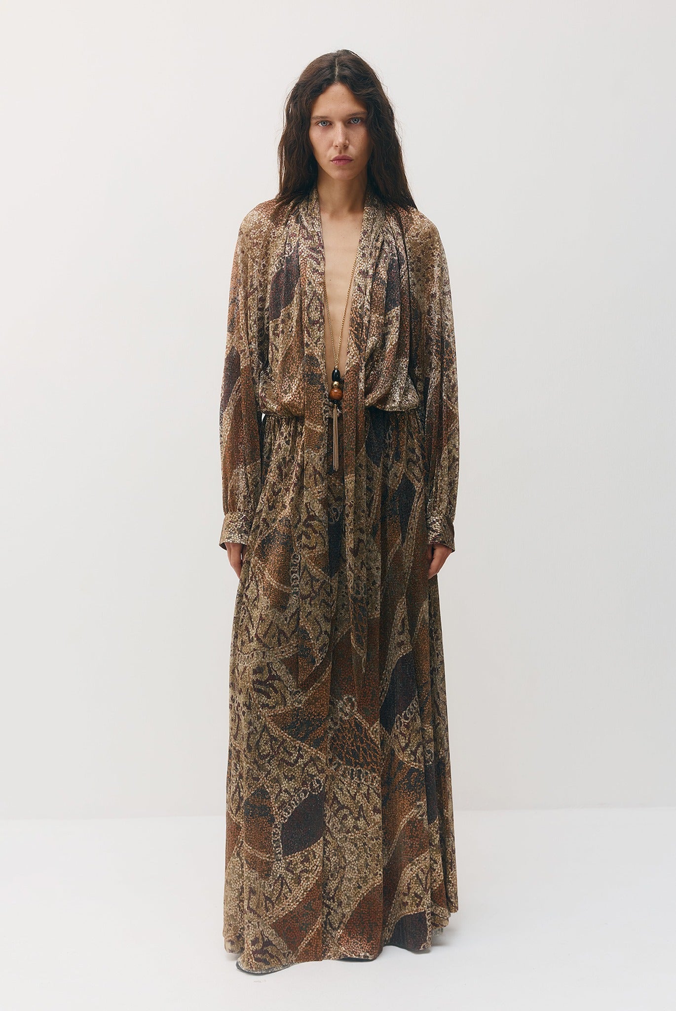 SABINA MUSAYEV - printed_ray_lurex_bronze_gold_print_fw_26_27