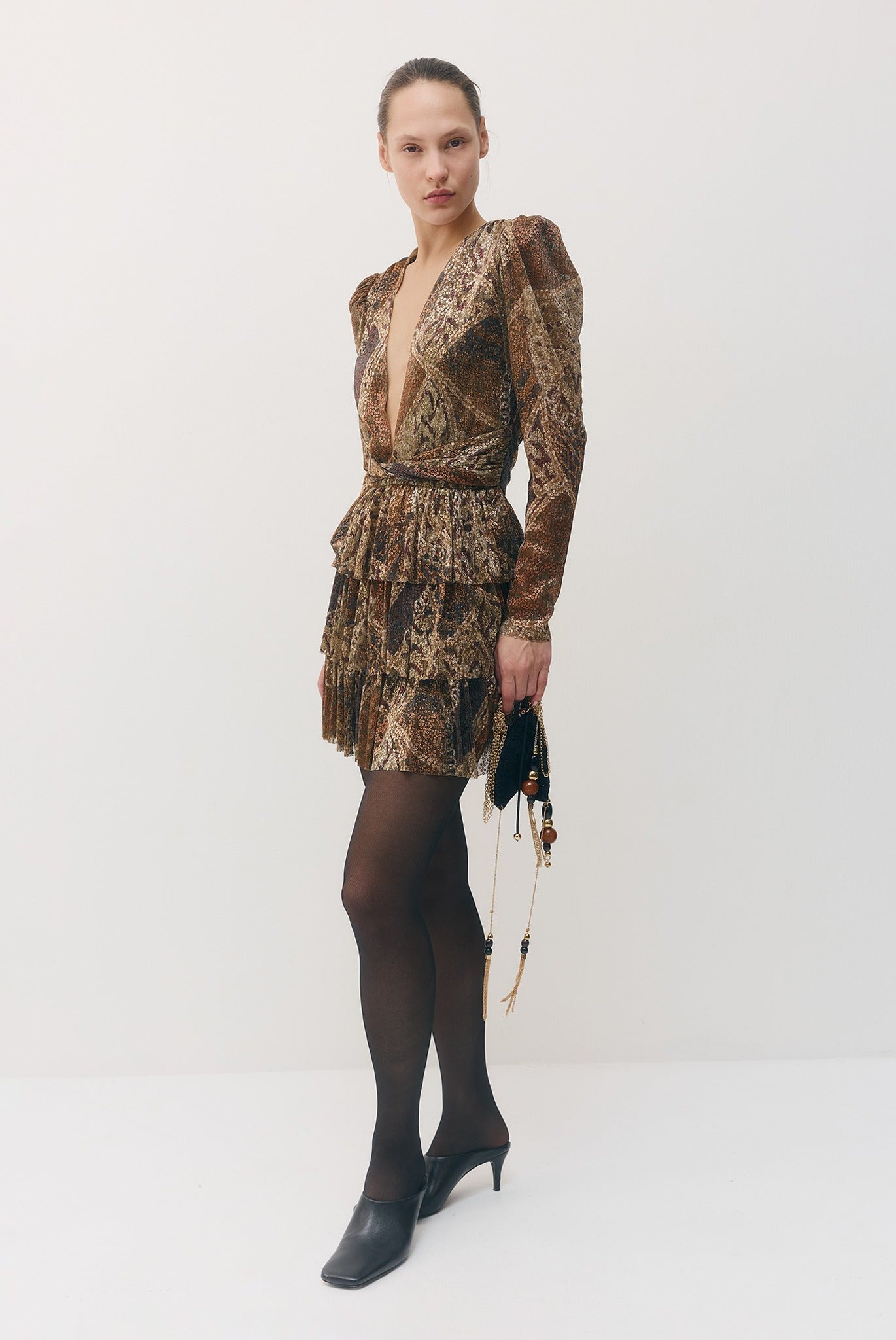SABINA MUSAYEV - printed_ray_lurex_bronze_gold_print_fw_26_27