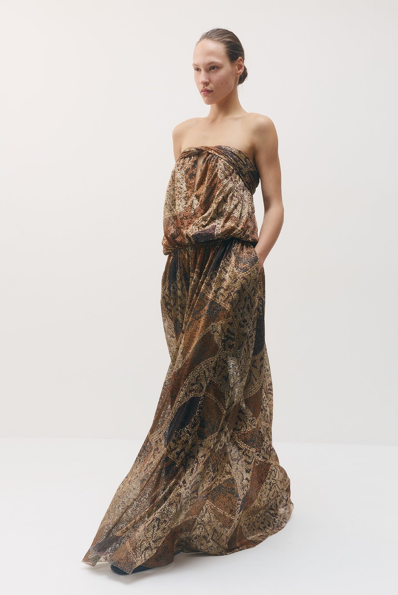 SABINA MUSAYEV - printed_ray_lurex_bronze_gold_print_fw_26_27