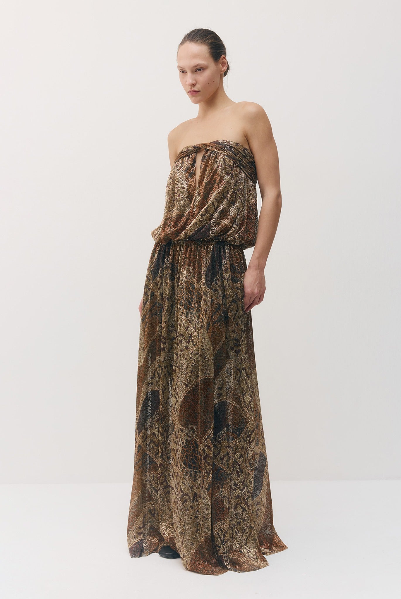 SABINA MUSAYEV - printed_ray_lurex_bronze_gold_print_fw_26_27