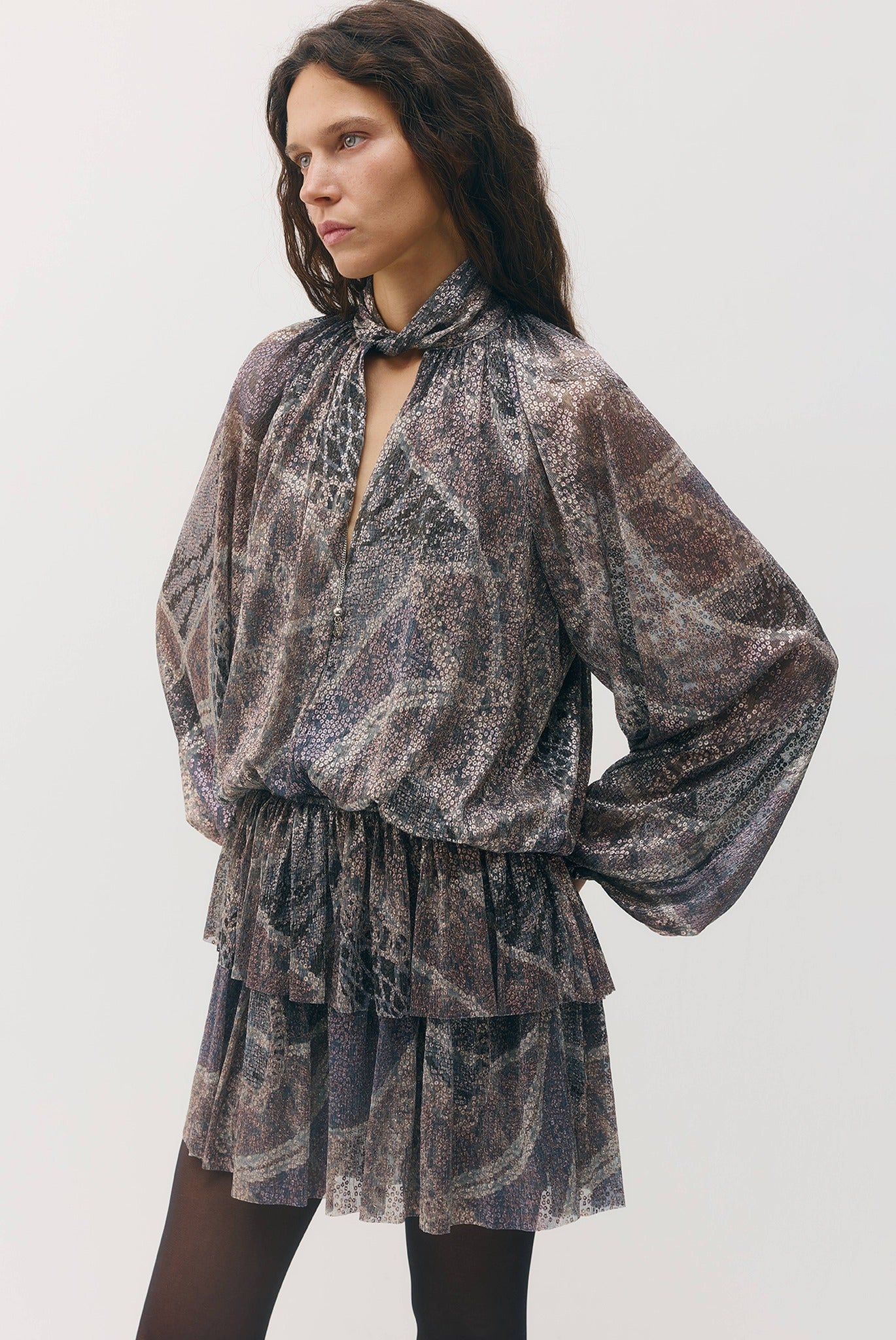 SABINA MUSAYEV - printed_ray_lurex_silver_purple_print_fw_26_27