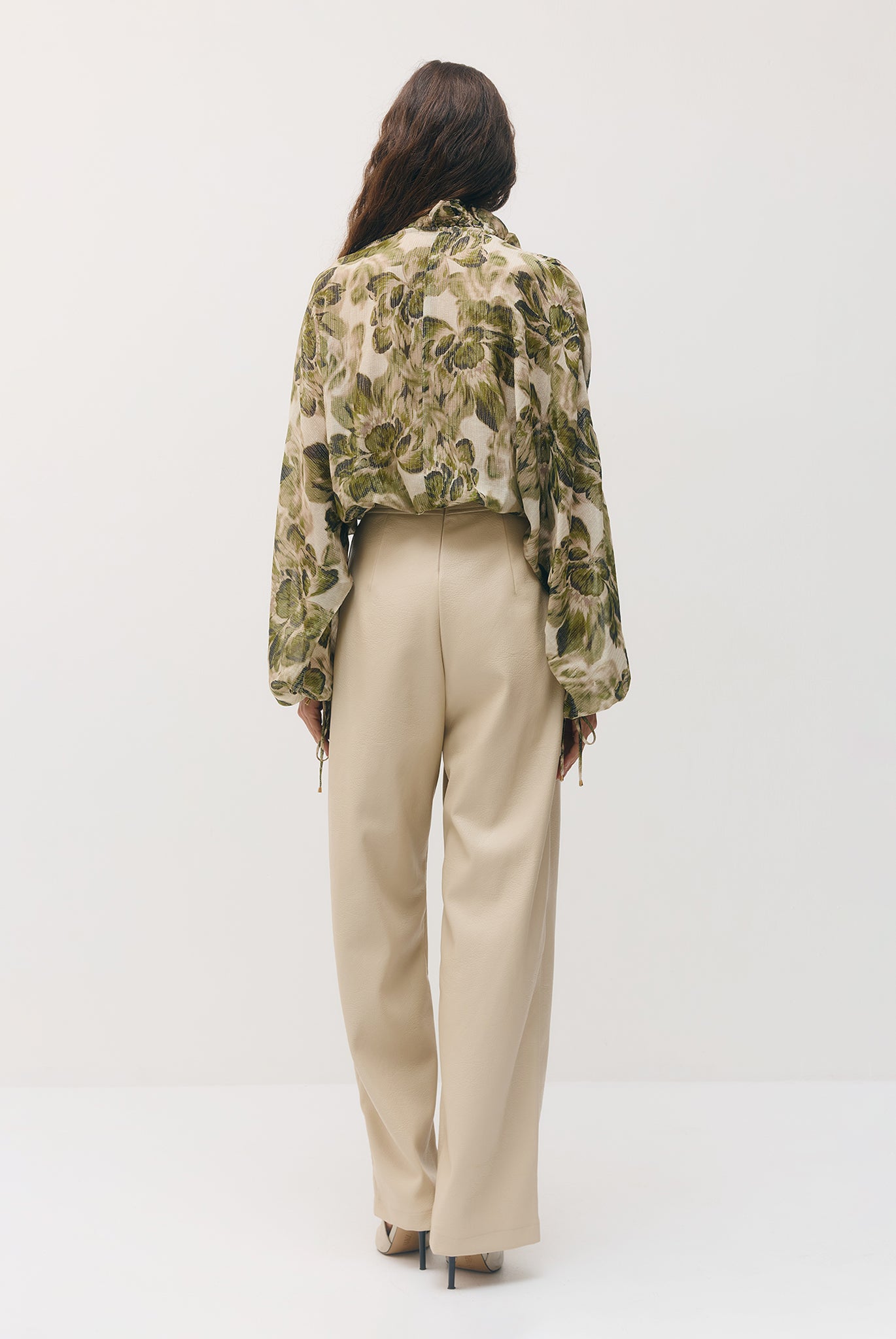 SABINA MUSAYEV - silk_blend_printed_chiffon_golden_olive_fw_26_27